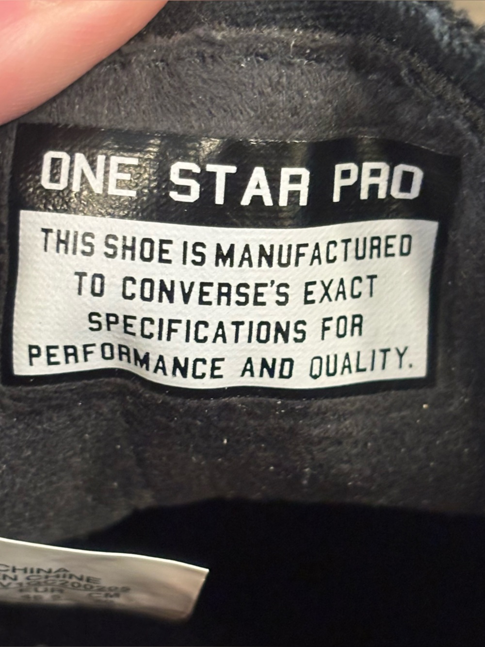 Converse One Star Pro Shoes Lace Up Black Cordura Canvas A03217C Mens size 12 - Picture 10 of 13